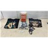 Image 1 : Rock and Roll Memorabilia Lot: Rolling Stone Party Game, Doors and Tim McGraw Size XL Shirts