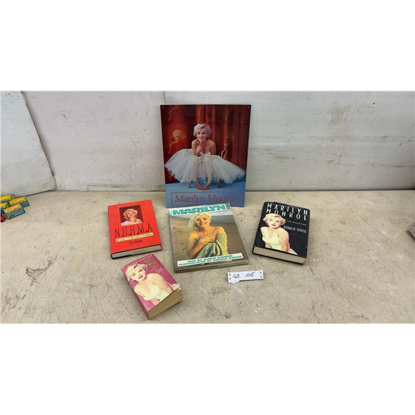 Marilyn Monroe Metal Sign, 15” × 12”, Spoto Biography, Norma Jean by Jordan, Marilyn by Steinem