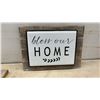 Image 3 : Rustic Wooden "But First, Coffee" and "Bless Our Home" Decorative Wall Signs, Largest 14 × 16”