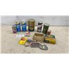 Image 1 : Shell Super Snowmobile Oil, Texaco Havoline, Quicksilver, Castrol Tin Cans, Some with Product