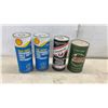 Image 2 : Shell Super Snowmobile Oil, Texaco Havoline, Quicksilver, Castrol Tin Cans, Some with Product