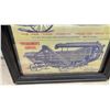 Image 9 : Framed Blue Ribbon Tea Advertisements and J.I. Case Threshing Machine Company Print