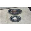 Image 2 : Silver-Plated Serving Set Including Bonbon Dish, Gravy Boat, Two Oval Trays