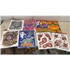 Image 1 : Assorted Halloween Removable Window Stickers: Skulls, Spiders, Pumpkins, Bloody Prints