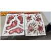 Image 2 : Assorted Halloween Removable Window Stickers: Skulls, Spiders, Pumpkins, Bloody Prints