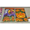 Image 3 : Assorted Halloween Removable Window Stickers: Skulls, Spiders, Pumpkins, Bloody Prints