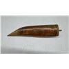 Image 5 : Vintage Handmade Knife with Carved Wooden Handle, Brass Crossguard, Matching Wooden Sheath