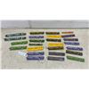 Image 1 : Collection of Vintage Manitoba License Plate Year Tabs 1957-1970