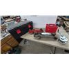 Image 1 : Two Hydraulic Floor Jacks, 1300 Pound All-Purpose Hand Winch and Gas Can