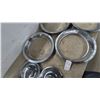 Image 5 : Chevrolet Motor Division Dog Dish Center Hubcaps and Chrome Trim Rings, 1966-1967, Two Sets of 4