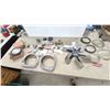 Image 1 : Vintage Automotive Parts Lot: Cragar Center Cap, Headlight Lenses, Bezels, Fan Blade