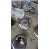Image 4 : Vintage Automotive Parts Lot: Cragar Center Cap, Headlight Lenses, Bezels, Fan Blade