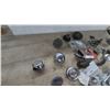 Image 5 : Vintage Automotive Parts Lot: Cragar Center Cap, Headlight Lenses, Bezels, Fan Blade