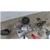 Image 6 : Vintage Automotive Parts Lot: Cragar Center Cap, Headlight Lenses, Bezels, Fan Blade