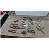 Image 1 : Assortment of Pliers Including Vise-Grip Locking Pliers, Slip-Joint, Needle-Nose, Snips, Scissors