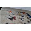 Image 5 : Assortment of Pliers Including Vise-Grip Locking Pliers, Slip-Joint, Needle-Nose, Snips, Scissors