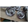 Image 4 : Chevrolet 1967-1968 15” Disc Brake Hubcaps, Dog Dish Center Caps, Chrome Trim Rings