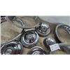 Image 5 : Chevrolet 1967-1968 15” Disc Brake Hubcaps, Dog Dish Center Caps, Chrome Trim Rings
