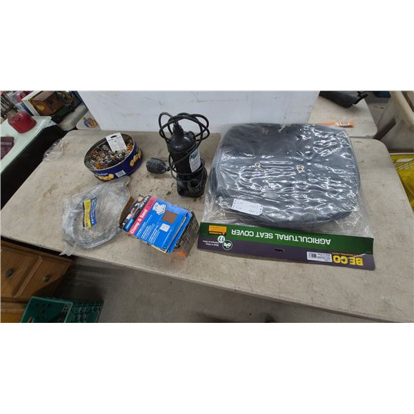 Submersible Pump, BECO Agricultural Seat Cover, 3/16” x 50' Winch Cable, Sylvania Bulbs