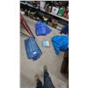 Image 1 : 4 Woven Polyethylene Tarpaulins, 9' × 12', Lightweight, Tear-Resistant with Rust-Resistant Grommets