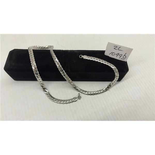 New Platinum Plated 8.0mm Serpentine Necklace, 23 1/2” Long