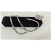 Image 1 : New Platinum Plated 8.0mm Serpentine Necklace, 23 1/2” Long
