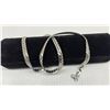 Image 5 : New Platinum Plated 8.0mm Serpentine Necklace, 23 1/2” Long