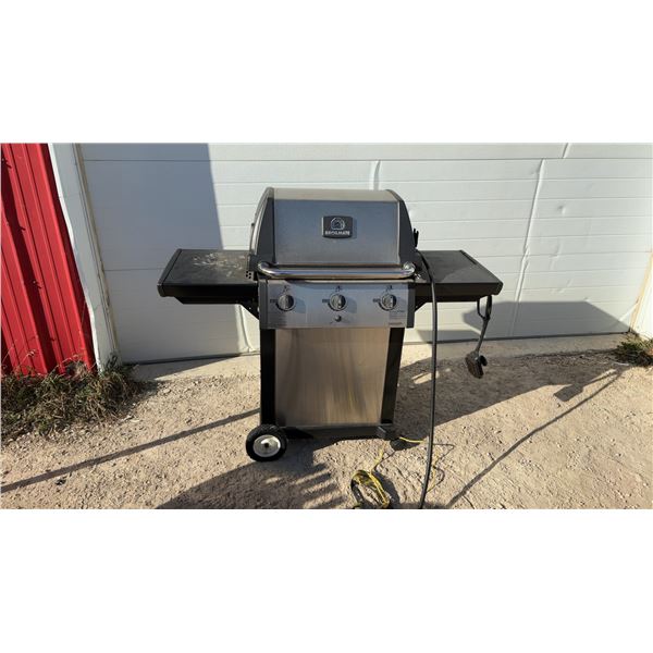 Broilmate 3-Burner Gas Grill with Thermometer, Side Shelves, Grill Brush and Weber Cover