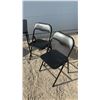 Image 2 : Black Folding Table and 3 Black Folding Chairs