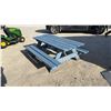 Image 1 : Blue Painted Wooden Picnic Table, 72” × 59” × 28”