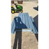 Image 2 : Blue Painted Wooden Picnic Table, 72” × 59” × 28”
