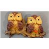 Image 1 : VTG Chalkware Two-Owl Wall Plaque - Branch Design