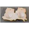 Image 3 : VTG Chalkware Two-Owl Wall Plaque - Branch Design