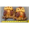 Image 4 : VTG Chalkware Two-Owl Wall Plaque - Branch Design