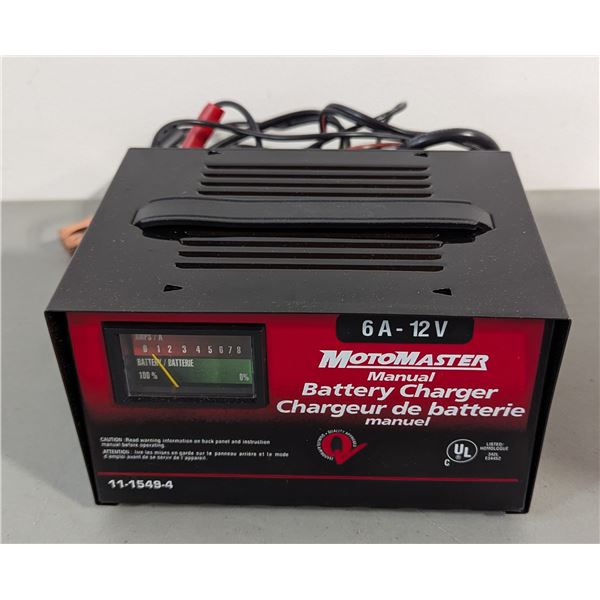 VTG MotoMaster 12V Manual Battery Charger