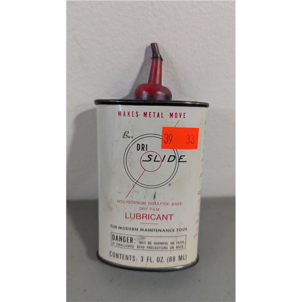 VTG Bux Dri-Slide Dry Film Lubricant 3 oz. Tin Can