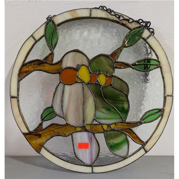 VTG Stained Glass Birds on Branch Wall Art