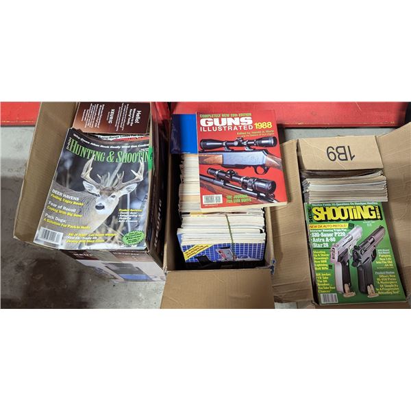 VTG Bulk Lot of Assorted Shooting / Hunting Magazines w/ Guns Illustrated, Shooting Times & More
