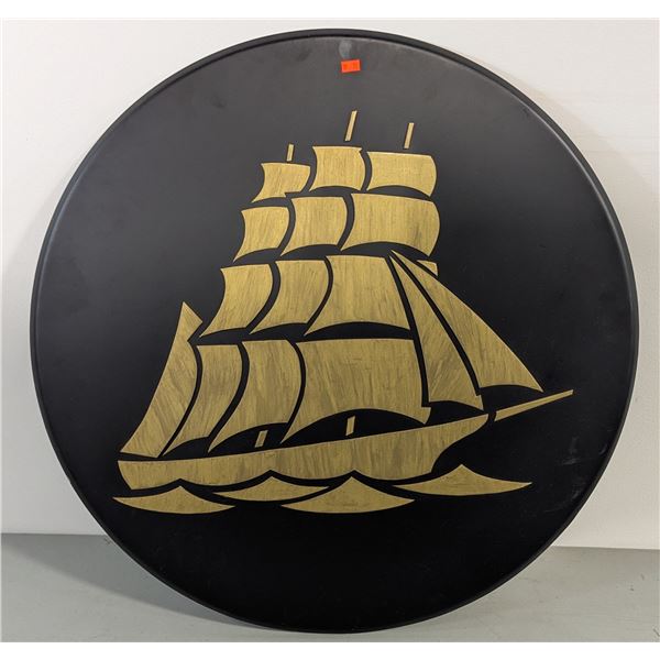 VTG Nautical Tall Ship Wall Art w/ RCMP Property Sticker
