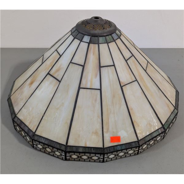 VTG Stained Glass Slag Glass Lamp Shade