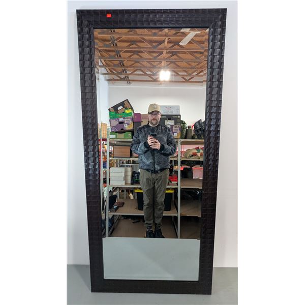 Large Floor-Length Wall Mirror w/ Textured Frame