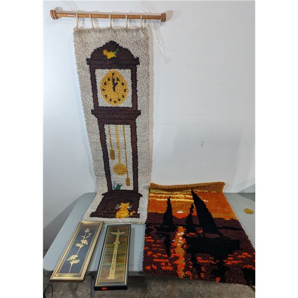 VTG Bernhard Rohne Brass Etchings, Latch Hook Wall Hangings & More