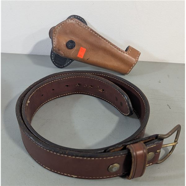 VTG Safariland 008 Final Option Colt 1911 Holster w/ Leather Gun Belt