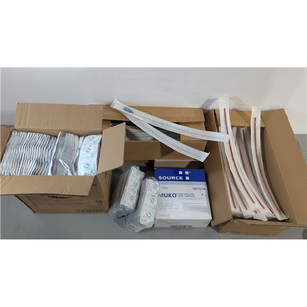 Medical Supply Lot - Urethral Catheters, MUKO Lubricating Jelly & More
