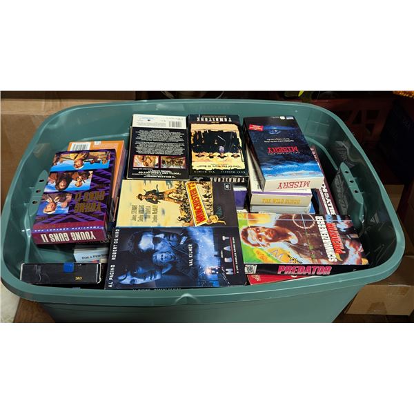 VTG VHS Movie Lot - Predator, Terminator, Misery & More
