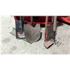 Image 2 : Assorted Shovels & Rakes w/ Red Rolling Tool Chest