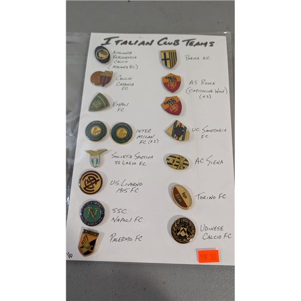 Lot of Assorted Italian Football (Soccer) Club teams w/ Inter Milan FC, AS Roma, & More