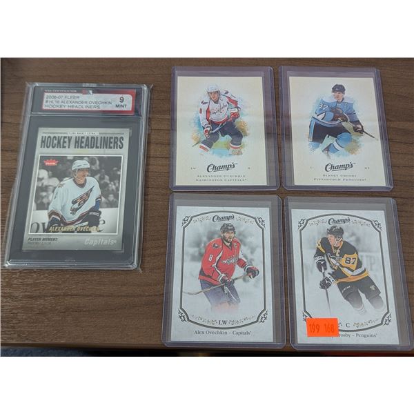 KSA 9 Alexander Ovechkin & Ovechkin/Crosby Upper Deck Champ's Hockey Cards