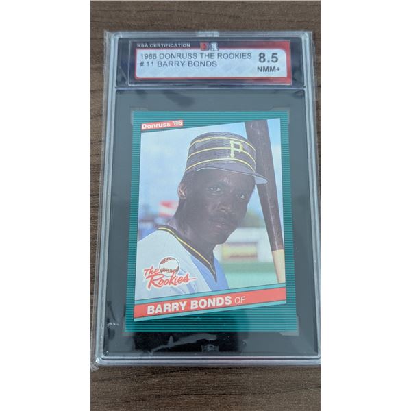 KSA 8.5 Barry Bonds 1986 Donruss The Rookies #11 Rookie Card
