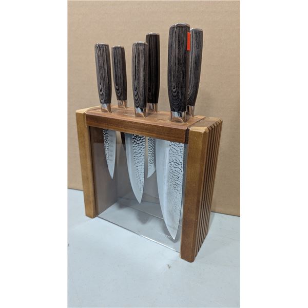 Cuisine::pro Damashiro Emperor Mokuzai 7pc Knife Block Set